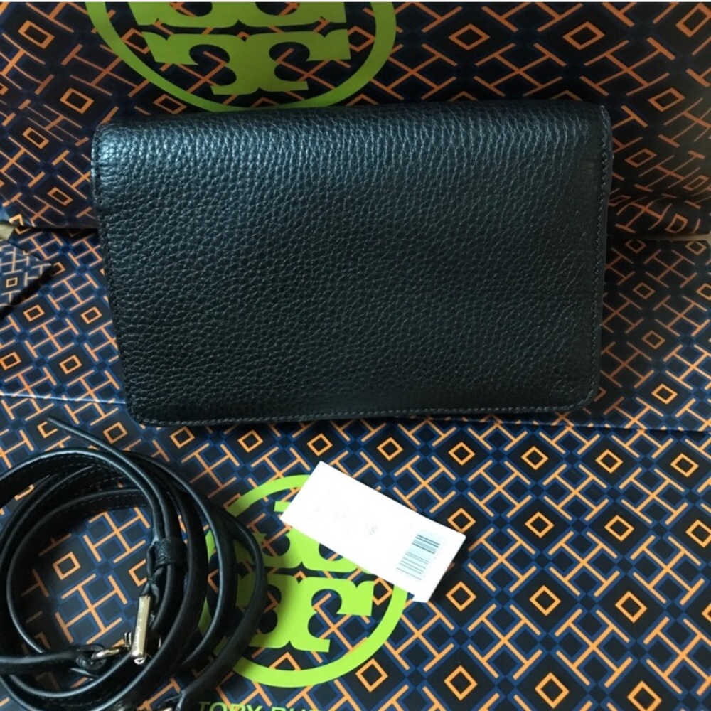 👜Tory Burch crossbody👜clutch/bombe t small/black - Picture 3 of 8